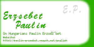 erzsebet paulin business card